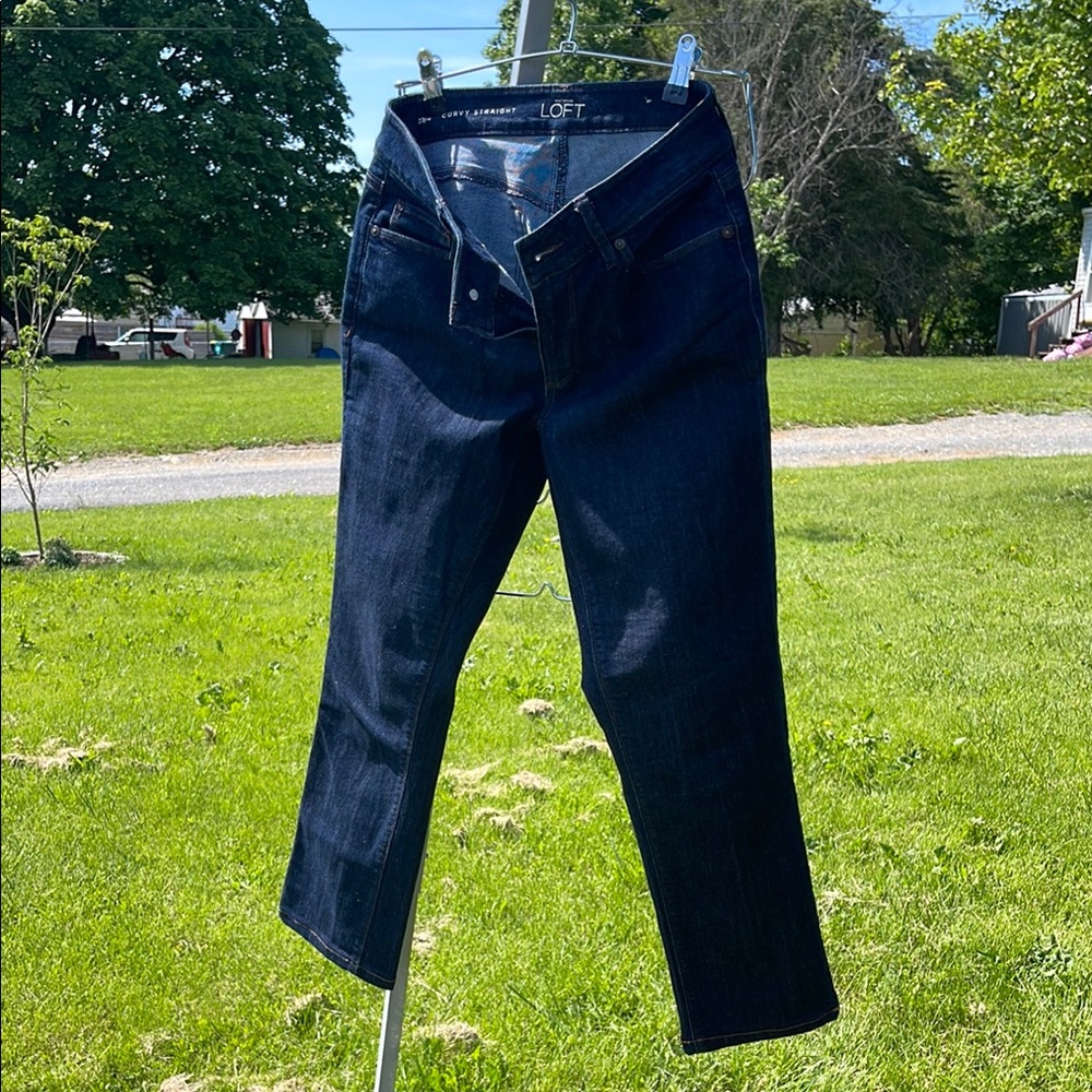 LOFT Blue Straight Jeans Classic Denim
